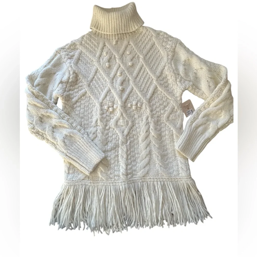 NWT Women’s Room 34 Dex/ Black Tape Cream Turtleneck Sweater in Size Medium. - Picture 9 of 13